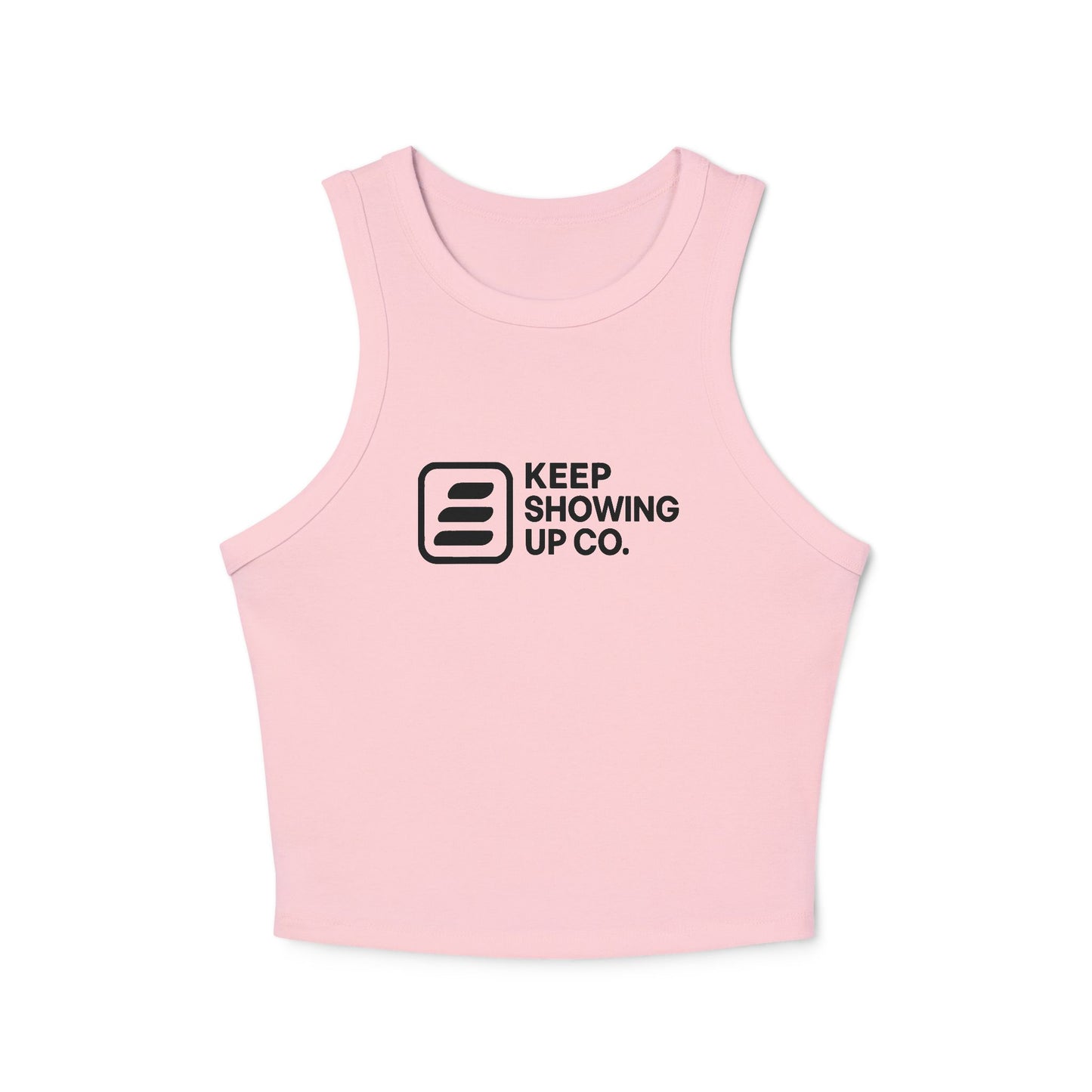 Empowering Women's Racer Tank, Keep Showing Up Motivational Top, Fitness Apparel, Casual Wear, Gym Tank