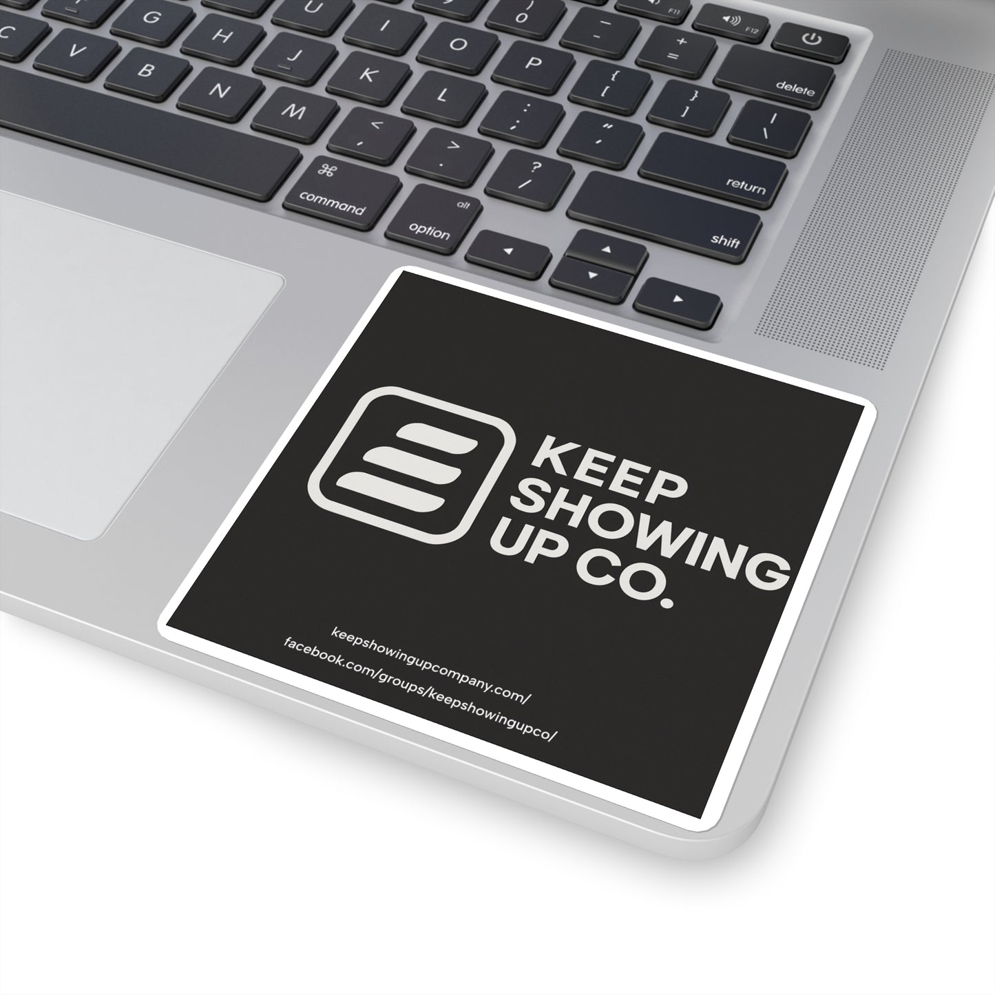 Motivational Square Stickers | Keep Showing Up | Inspirational Decor for Laptops, Journals, Gift Ideas, Self-Care, Office
