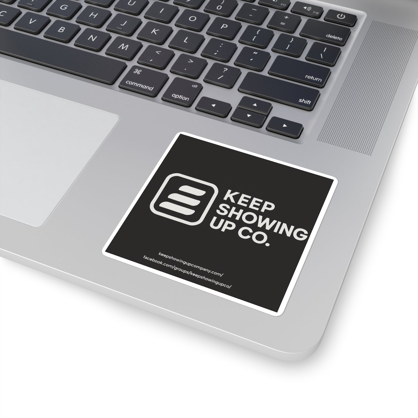 Motivational Square Stickers | Keep Showing Up | Inspirational Decor for Laptops, Journals, Gift Ideas, Self-Care, Office