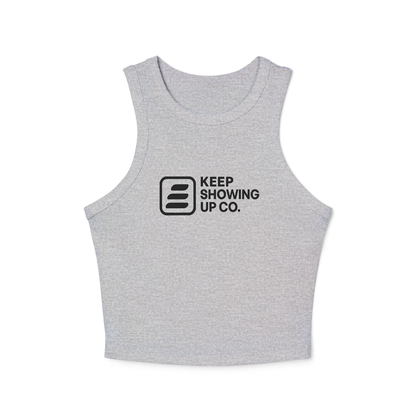 Empowering Women's Racer Tank, Keep Showing Up Motivational Top, Fitness Apparel, Casual Wear, Gym Tank
