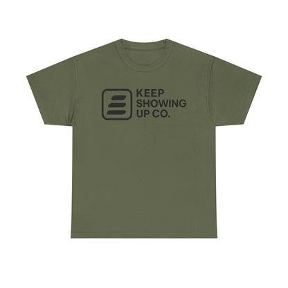 Keep Showing Up Unisex Heavy Cotton Tee - Motivational Shirt, Gift for Encouragement, Everyday Wear, Unisex Tee, Inspirational Clothing