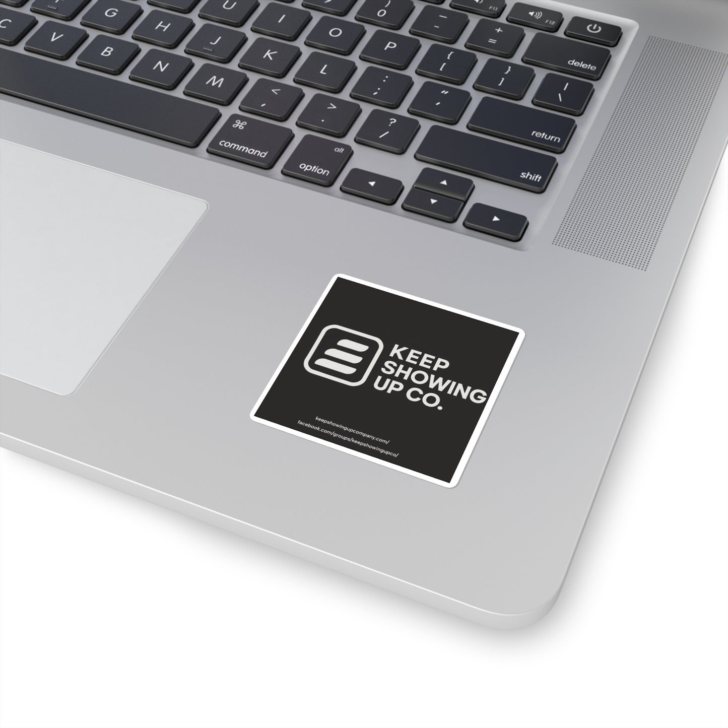 Motivational Square Stickers | Keep Showing Up | Inspirational Decor for Laptops, Journals, Gift Ideas, Self-Care, Office