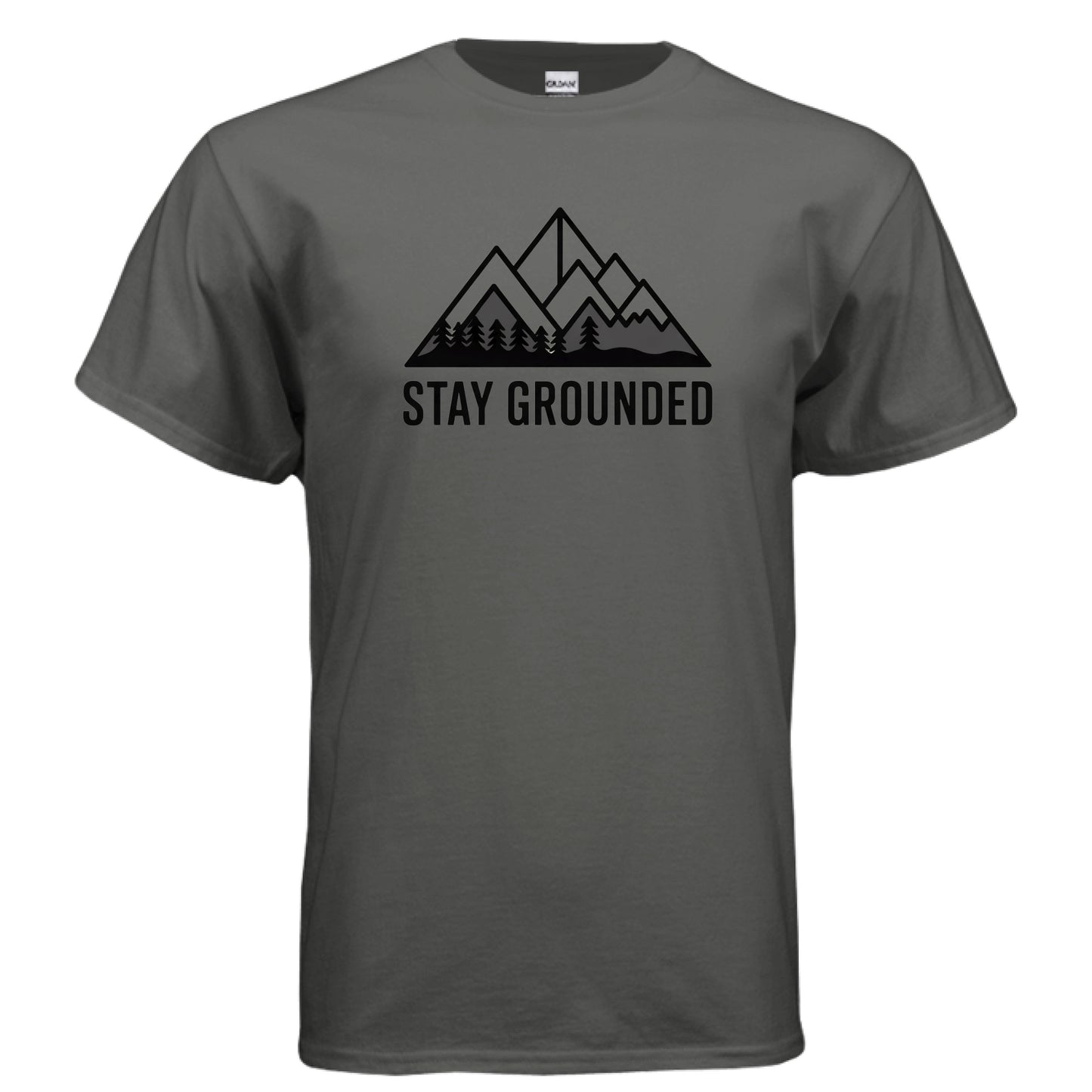 Grounded Ultra Cotton T-Shirt – Charcoal Front