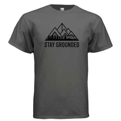 Grounded Ultra Cotton T-Shirt – Charcoal Front