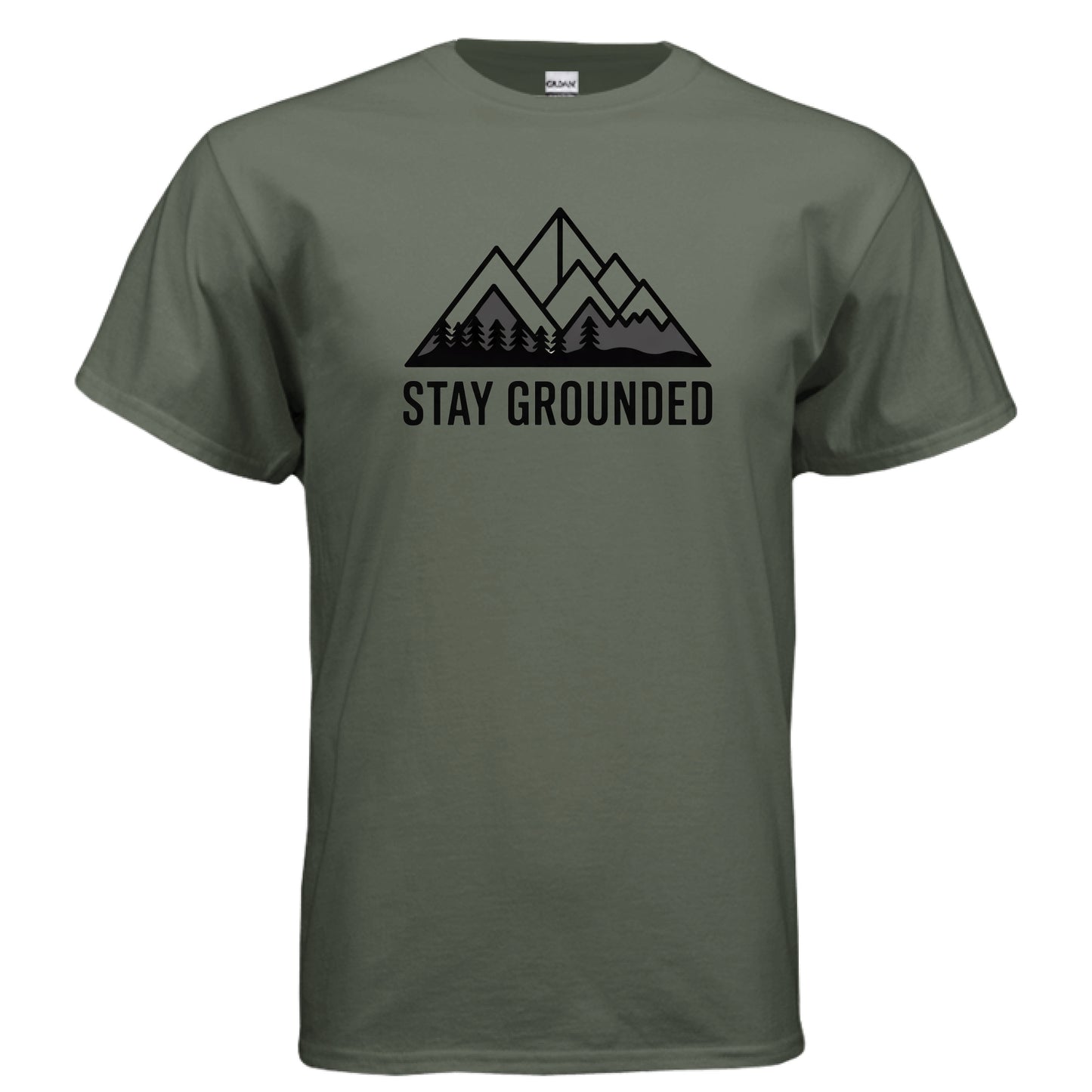 Grounded Ultra Cotton T-Shirt – Military Green Front