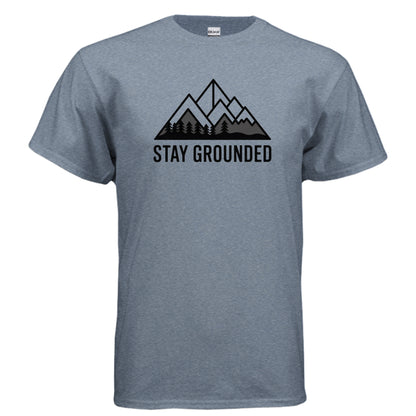 Grounded Ultra Cotton T-Shirt – Heather Indigo Front